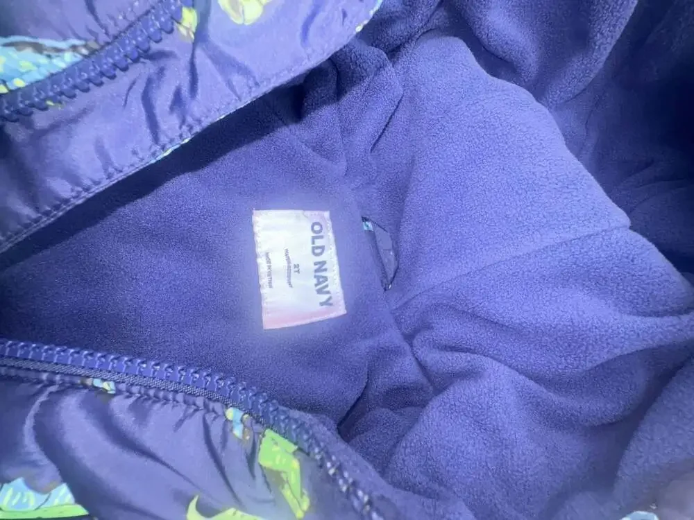 Old Navy Toddler Boys Water-Resistant Dinosaur Print Puffer Jacket